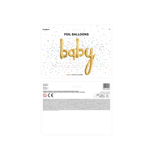 Foto detallada de globo letras Baby de 73,5 x 75,5 cm - PartyDeco