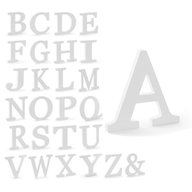 Letras Decorativas Grandes de 8 CM, Letras de madera blancas