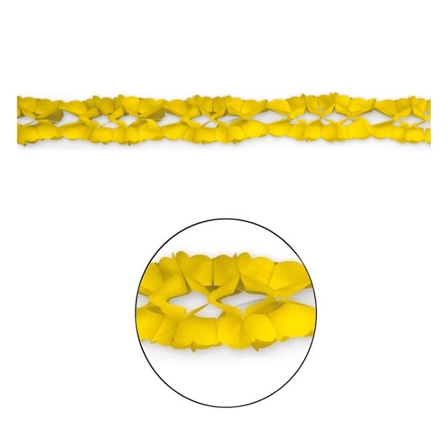 Guirnalda de papel amarillo - 4,00 m por 1,50