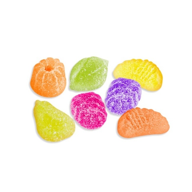 Vista frontal del frutas de pectina gourmet - Fini candy fruits - 180 g en stock