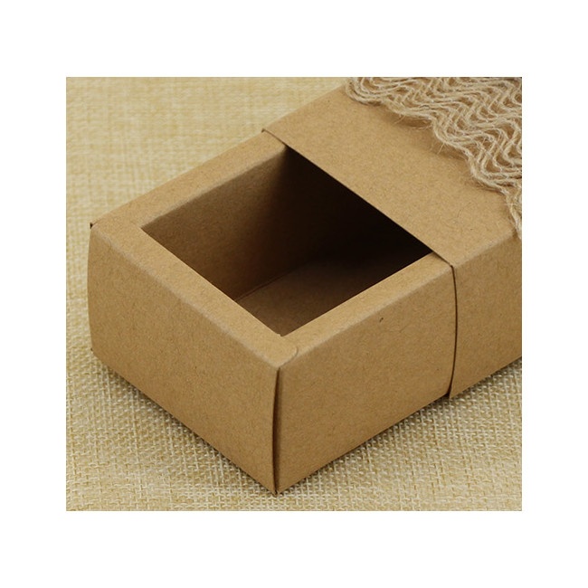Foto detallada de caja rectangular kraft de novios de 19 cm - 1 unidad