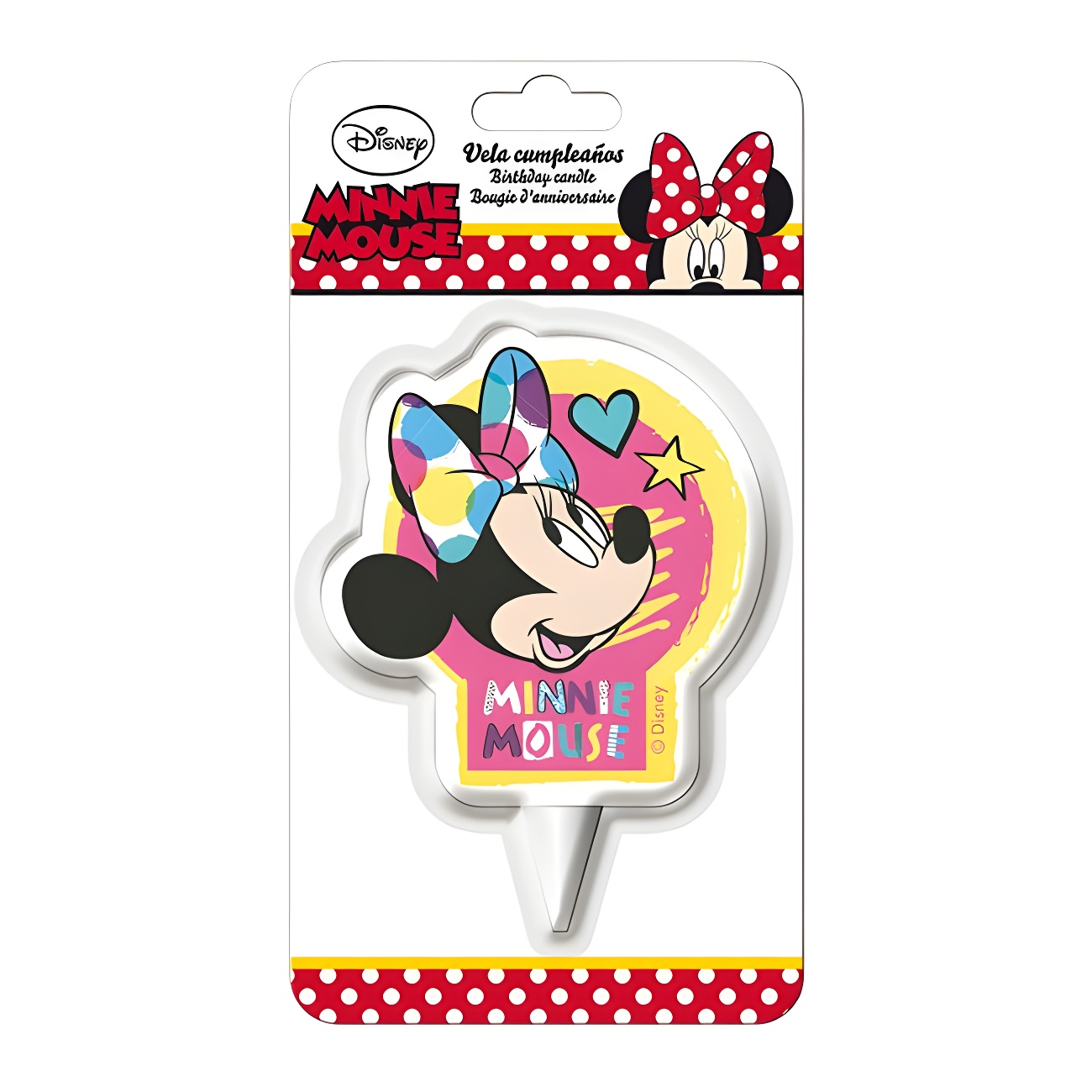 Vela Decorativa De Minnie Mouse 7 5 Cm 1 Unidad Por 3 50
