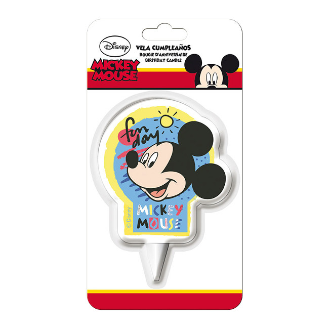 Vista frontal del vela decorativa de Mickey Mouse 7,5 - 1 unidad en stock