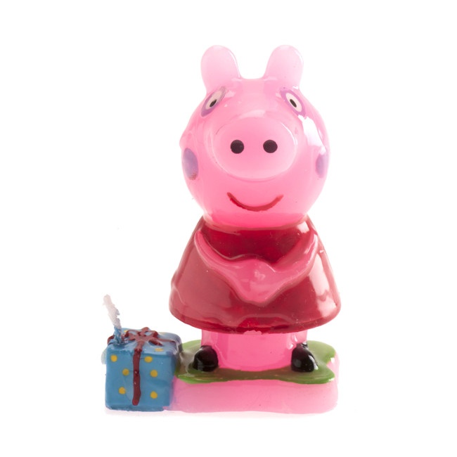 Foto detallada de vela de figura Peppa Pig con regalo de 8 cm - 1 unidad
