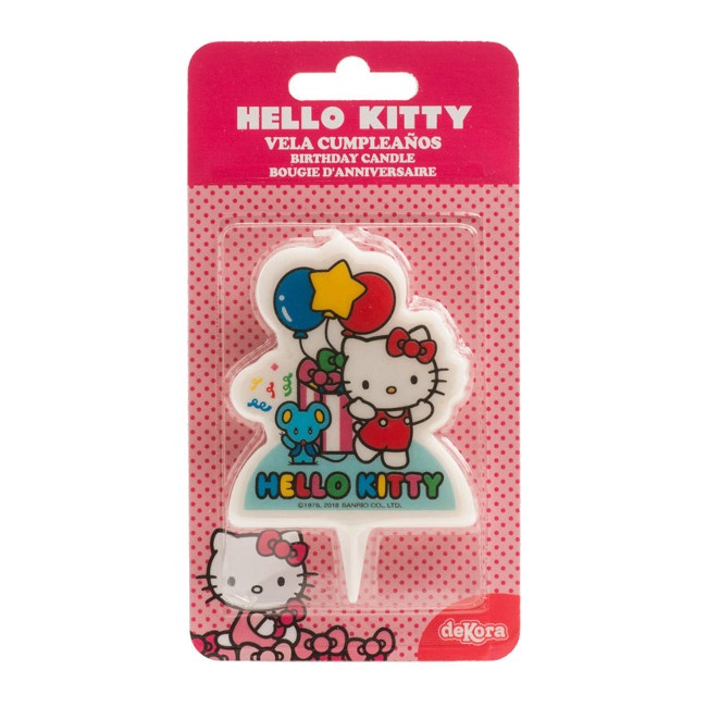 Foto detallada de vela decorativa de Hello Kitty de 7 cm - 1 unidad