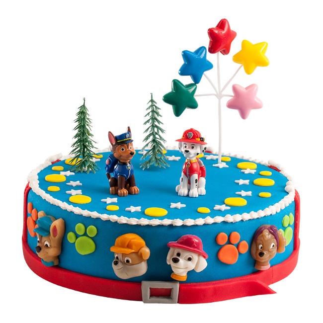 Decoración para tarta de la Patrulla Canina Chase y Marshall - 5 unidades  por 13,75 €