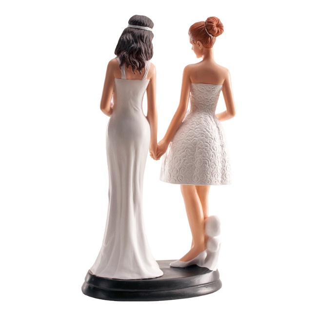 Foto detallada de figura para tarta de boda de novias - 20 cm