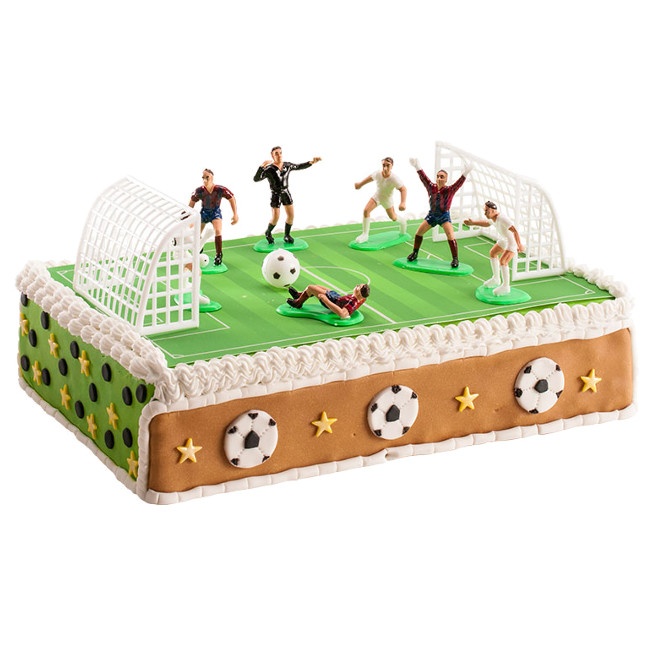 Decoración para tarta de Fútbol clásico - 10 unidades por 4,50 €