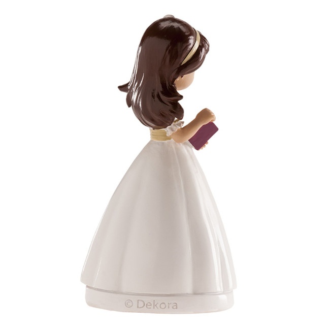 Figura para tarta de Mi Primera Comunión niña con diadema - 13 cm por 7,00 €