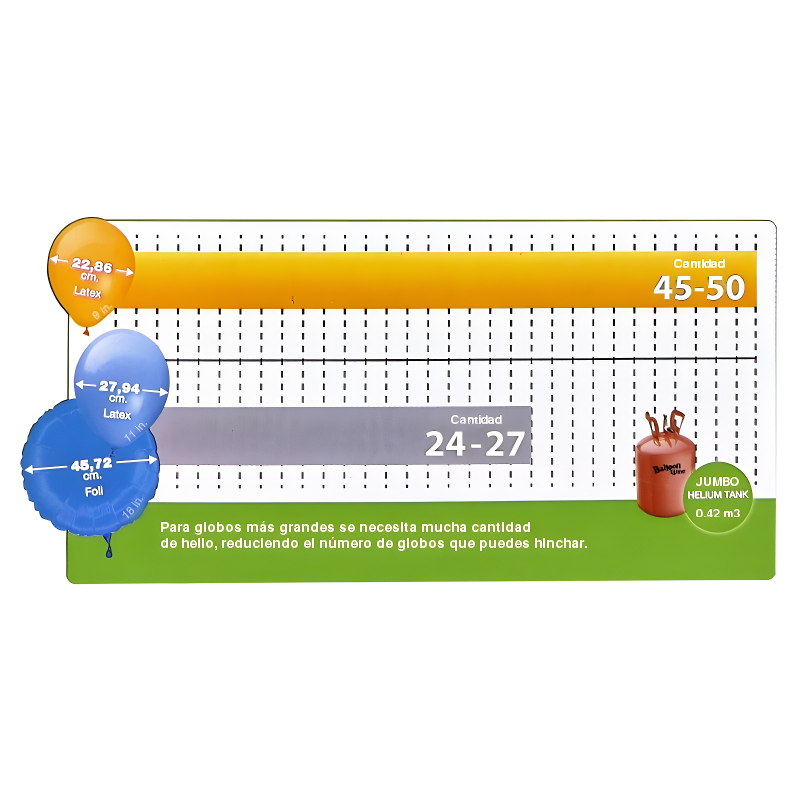 Bombona De Helio 0 42 M3 Para 50 Globos Por 48 00