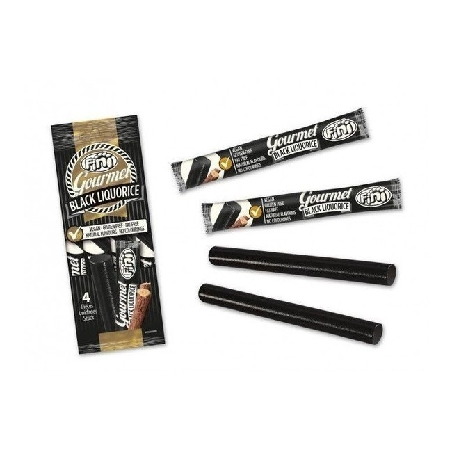 Regaliz negro gourmet - envase individual - Fini gourmet black liquorice -  116 gr por 2,50 €