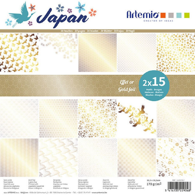 Artemio - Bloc de 40 Hojas de Papel Scrapbooking, 30 x 30 cm : :  Hogar y cocina