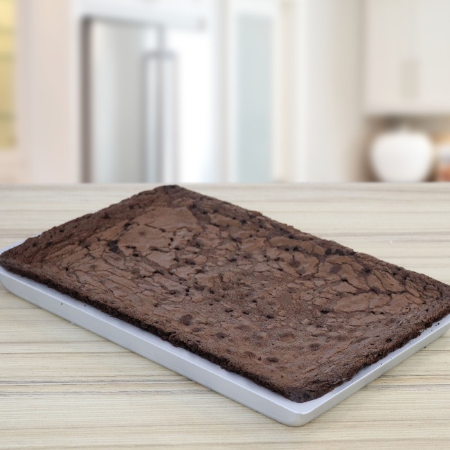Foto detallada de molde rectangular para brownies de aluminio de 30,5 x 20,5 x 2,9 cm - PME