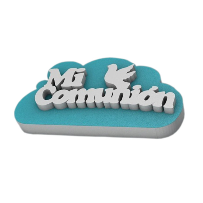 Figura de corcho de Mi Comunión en nube azul - 22 x 40 cm por 7,50 €