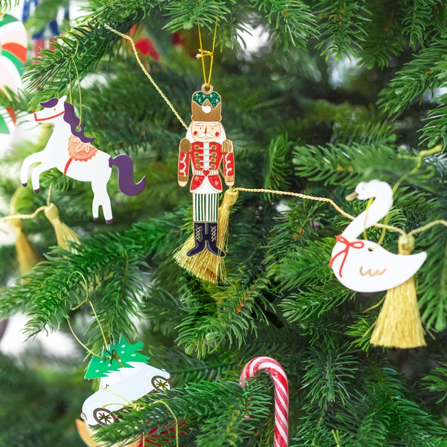 Foto detallada de etiquetas decorativas de Santa Claus para regalos - 12 unidades