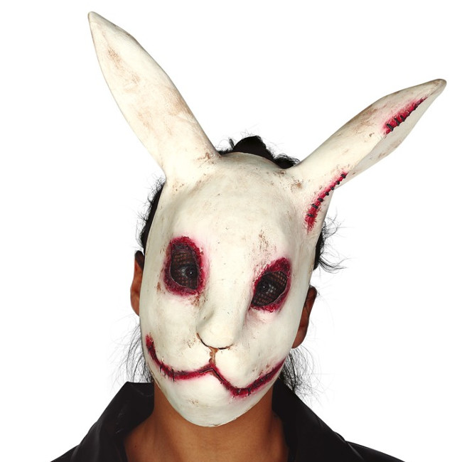 Vista principal del máscara de conejo sanguinario