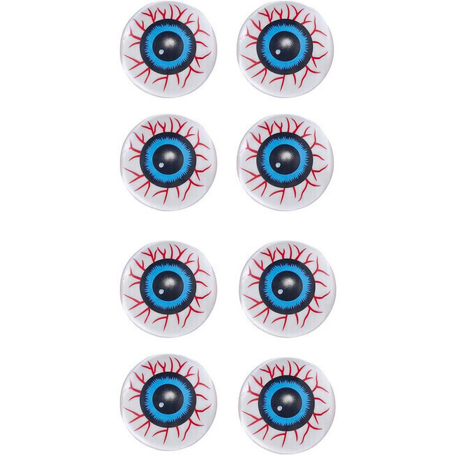 Vista frontal del ojos inyectados en sangre decorativos - 6 unidades en stock