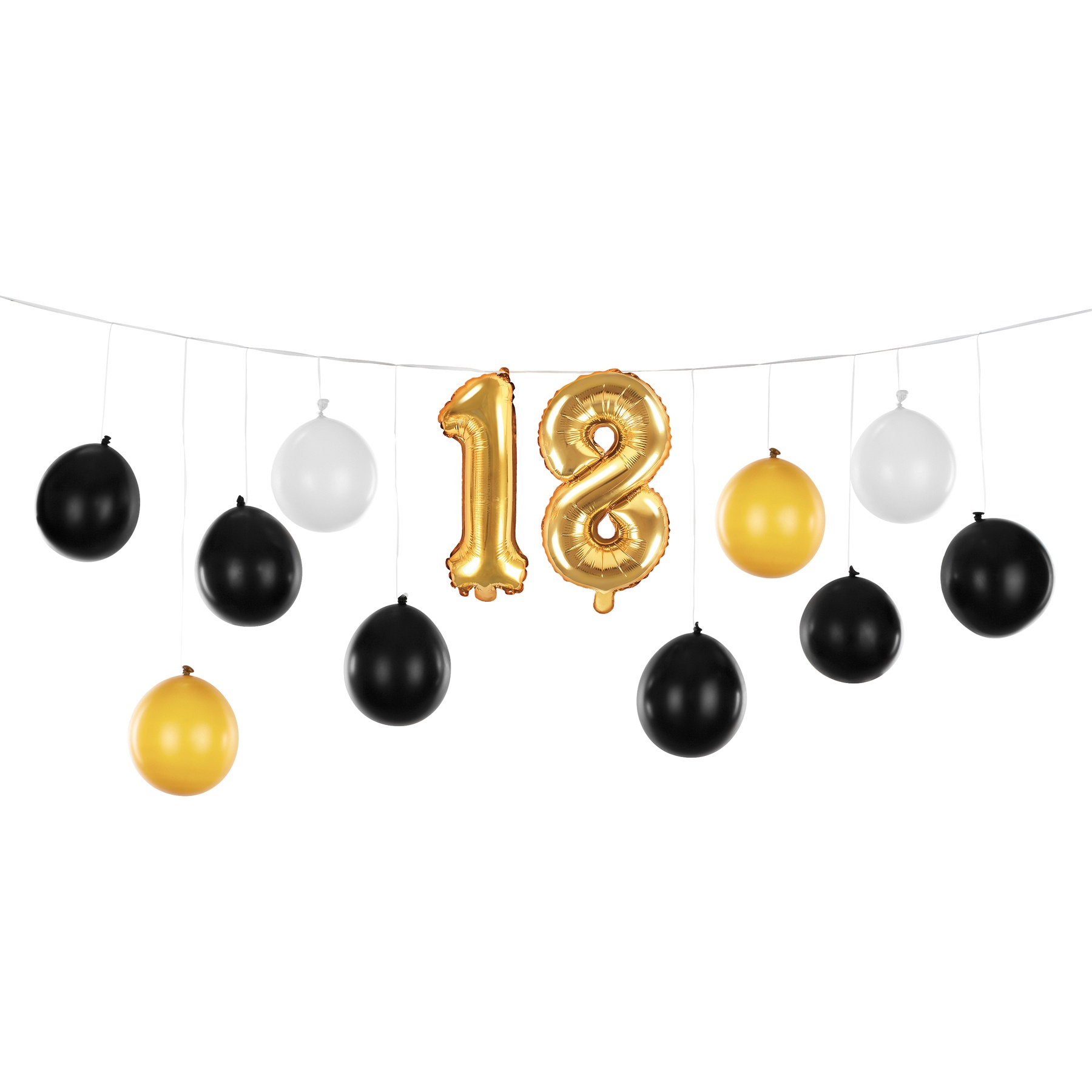 Kit de globos con número - 12 piezas