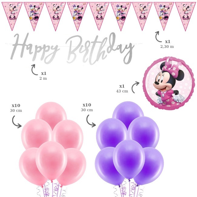 Pack de decoración para fiesta de Minnie Mouse - 23 piezas por 11,50 €