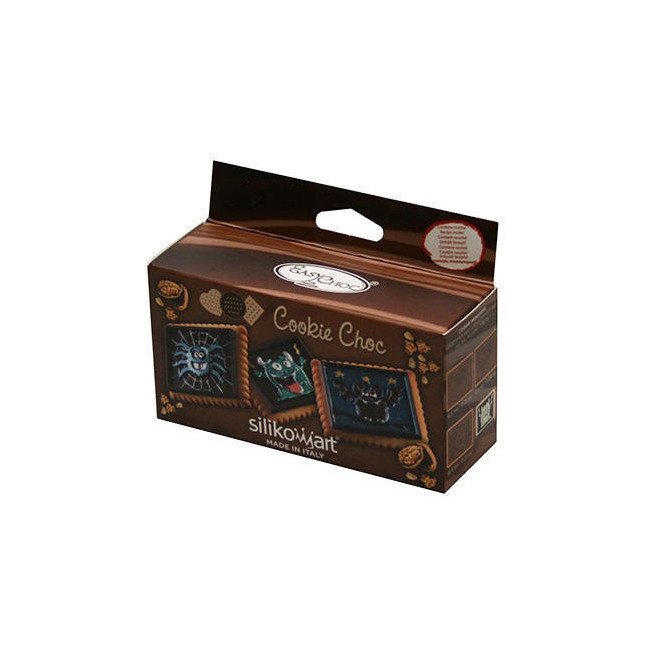 Foto detallada de kit para galletas de Cookie Choco Monsters - Silikomart - 2 unidades
