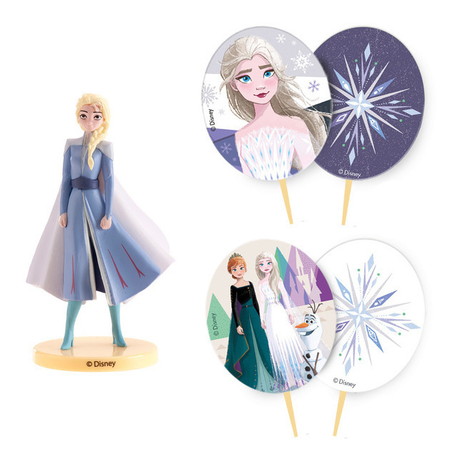 Decoración para tarta de Elsa con picks de Frozen II - 3 unidades por 9,95 €