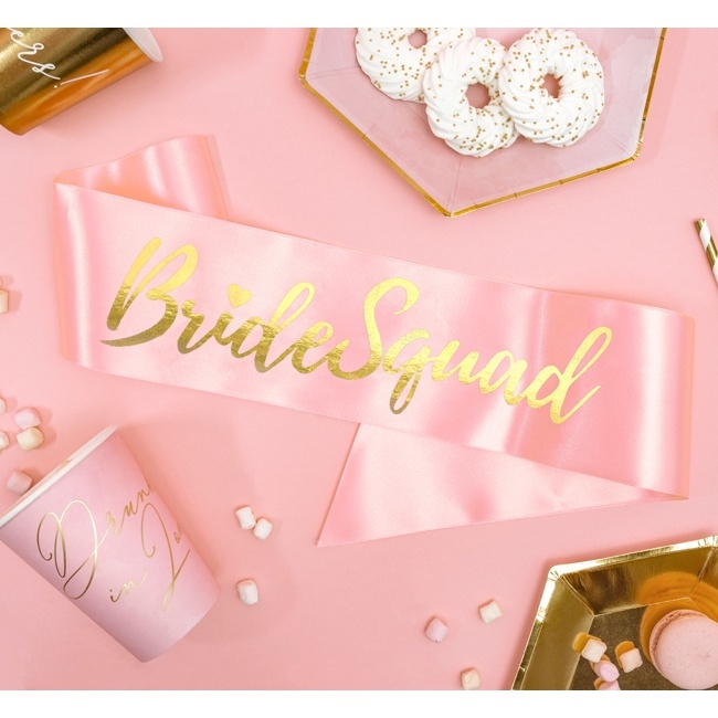 Foto detallada de banda de Bride Squad rosa de 10 x 75 cm - 1 unidad