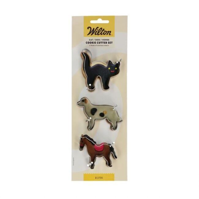 Cortadores de gato, perro y caballo - Wilton - 3 unidades