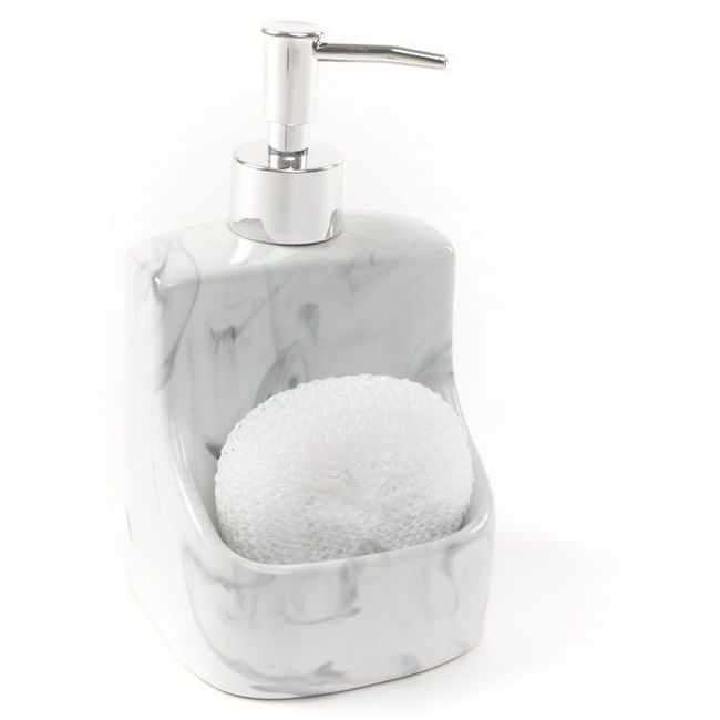 Dispensador de jabón con estropajo mármol - DCasa por 7,50 €