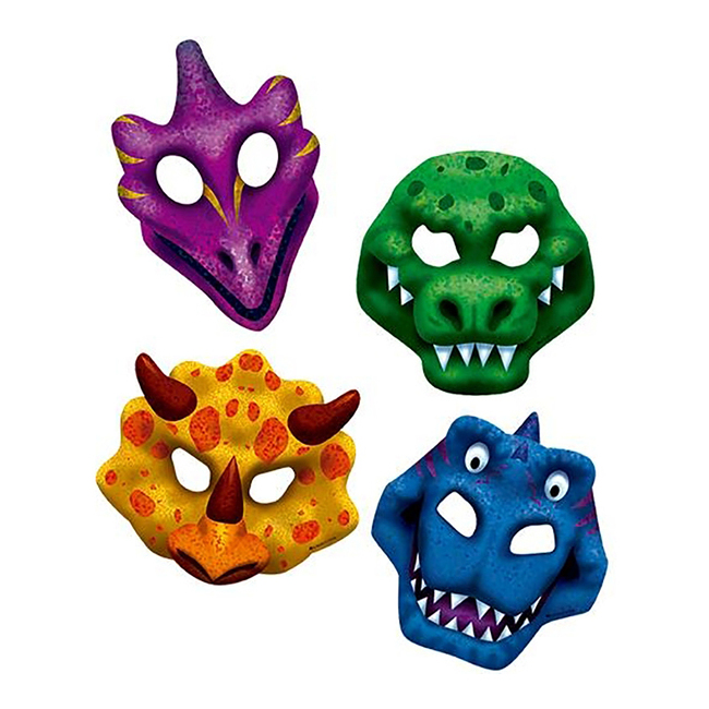Caretas de Dinosaurios Prehistóricos - 4 unidades por 1,25 € Caretas de Dinosaurios Prehistóricos - 4 unidades por 1,25 €