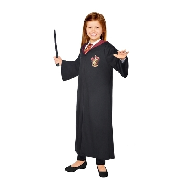 Vista frontal del disfraz de Harry Potter de Hermione en tallas 4 a 12 años
