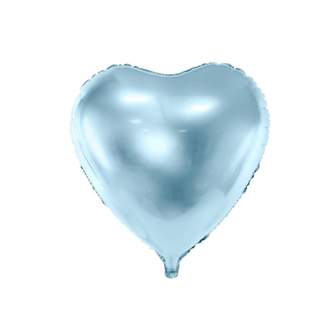 Vista principal del globo de corazón de colores de 45 cm - PartyDeco - 1 unidad en color azul, blanco, dorado, fucsia, lila, morado, plateado, rojo, rosa y rosa dorado