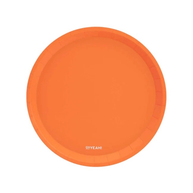 Platos de 20,5 cm de cartón flúor - 8 unidades