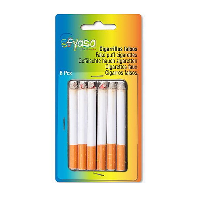 Vista frontal del cigarrillos falsos - 6 unidades en stock