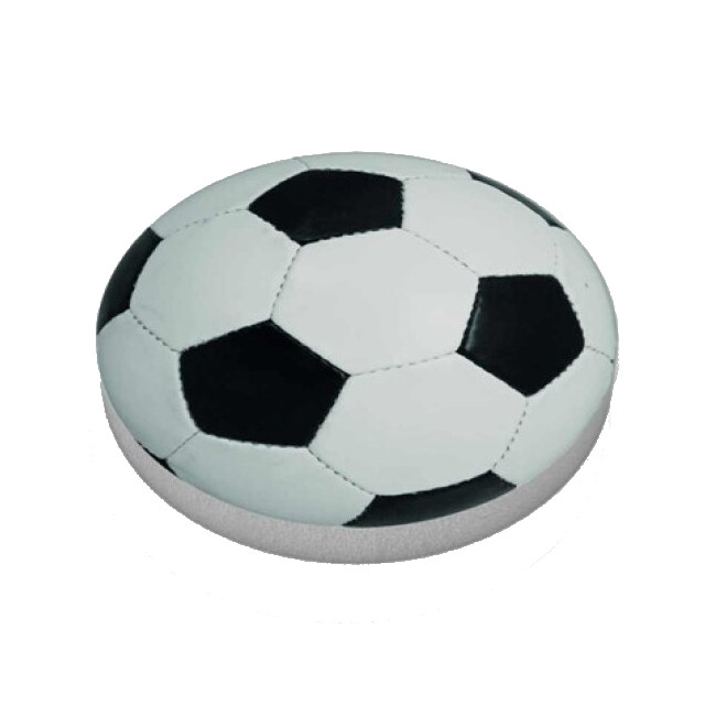Vista frontal del figura de corcho de Fútbol de 25 x 25 x 2 cm en stock
