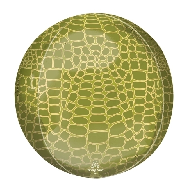 Vista delantera del globo orbz de Animal print de 38 x 40 cm - Anagram en stock