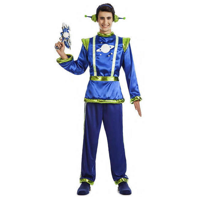 Disfraz de extraterrestre azul con antenas para hombre por 32,50 €