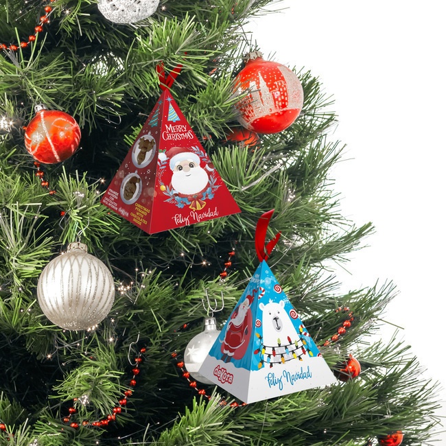 Foto detallada de pirámide navideña con chocolatinas de 40 gr - Dekora - 1 unidad