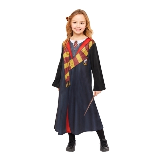 Vista delantera del disfraz de Hermione deluxe en tallas 4 a 12 años