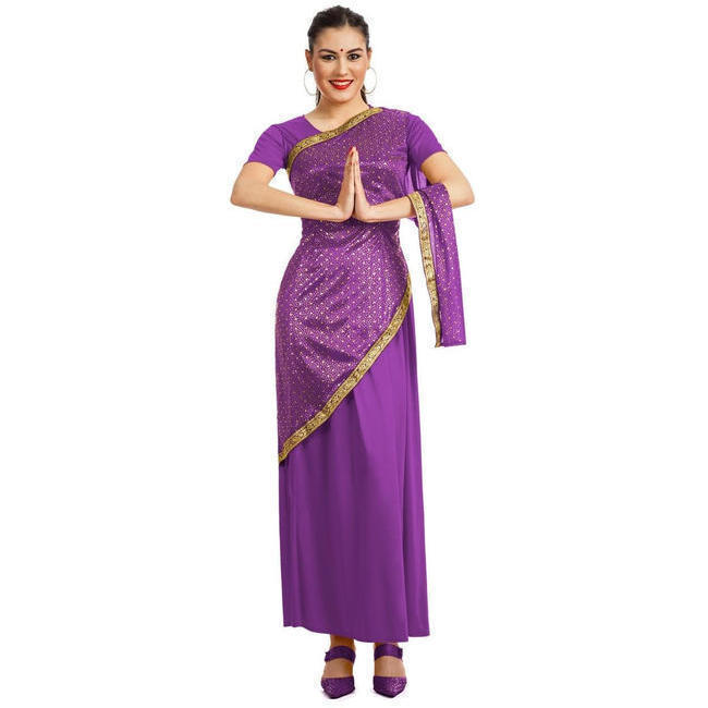 Disfraz de hindú Bollywood para mujer lila por 24,95 €