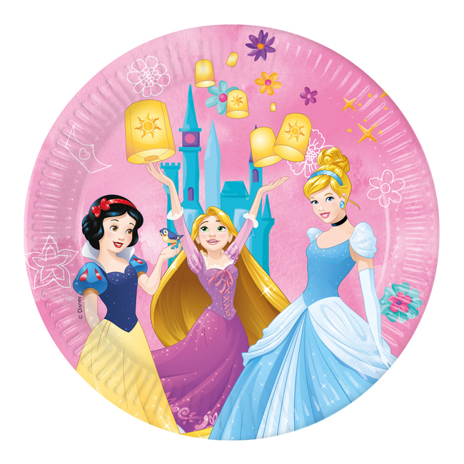 Platos de las Disney Blancanieves, Rapunzel y Cenicienta de 23 cm 8 unidades por 3,75 €