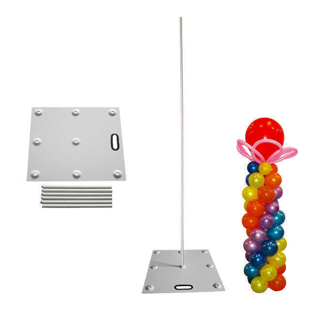 Columna para globos con base cuadrada de 2,16 m - 12 piezas - Liragram