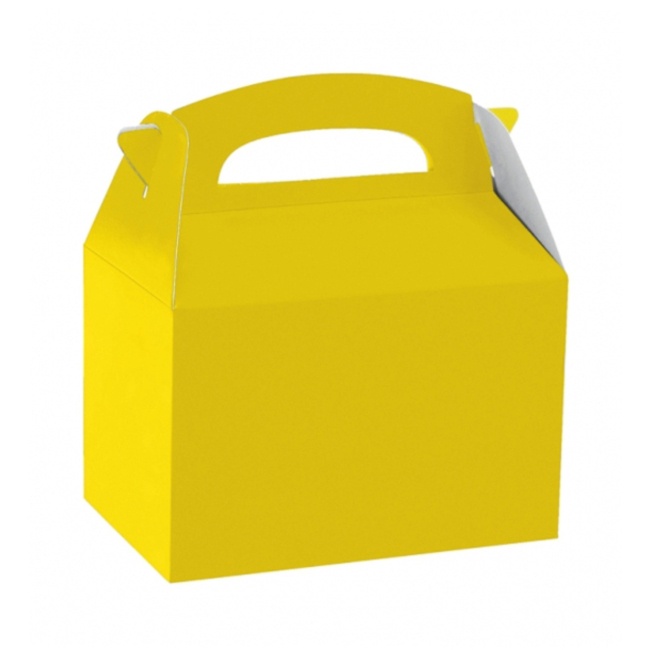 Vista frontal del caja de cartón de 17 x 10 x 15 cm - 1 unidad en color amarillo, azul caribe, azul marino, blanco, dorado, fucsia, lila, naranja, plateado, rojo, rosa y verde