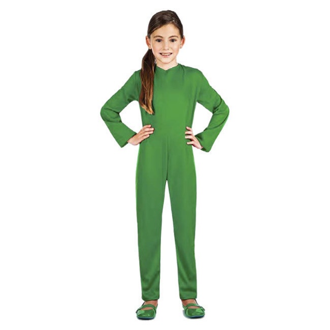 Vista principal del maillot de color infantil en tallas 3 a 12 años verde