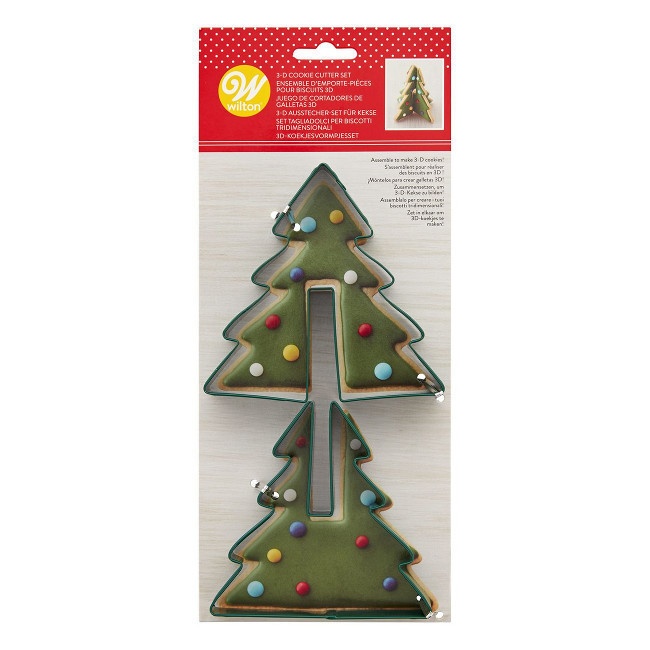 Foto detallada de cortadores de árbol de Navidad en 3D - Wilton - 2 unidades