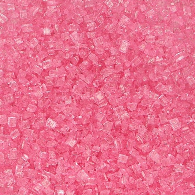 Vista delantera del sprinkles de cristales azúcar de colores de 80 gr - FunCakes en color amarillo, blanco, morado, naranja, negro, rojo, rosa y verde
