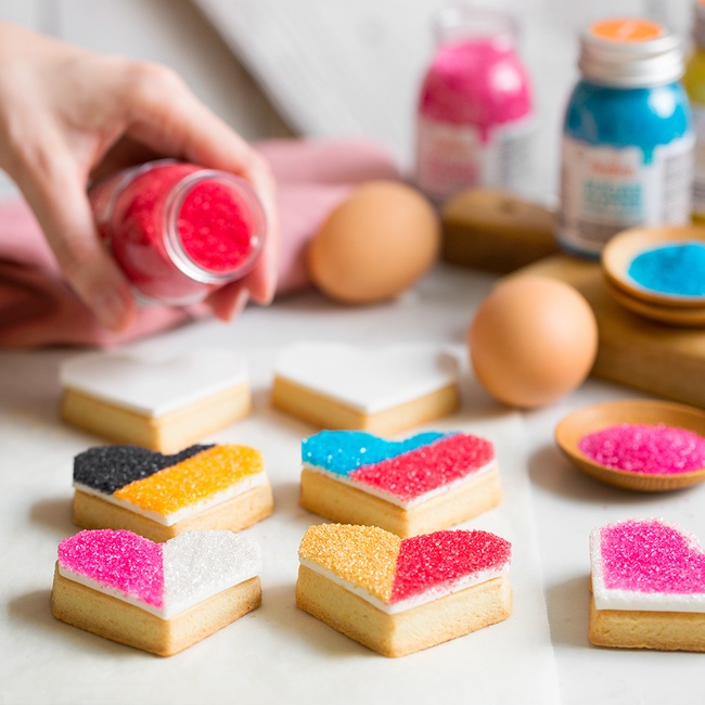 Foto detallada de azúcar brillante de colores de 100 gr - Decora