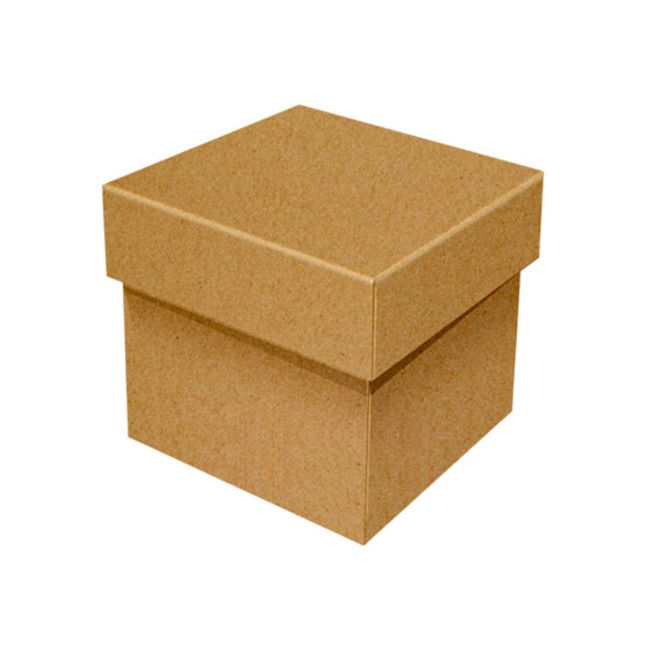 Vista frontal del caja kraft de 12 x 12 x 11 cm - Sweetkolor en stock