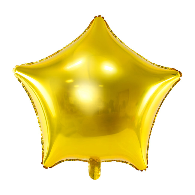 Vista principal del globo de estrella XL de colores de 70 cm - PartyDeco - 1 unidad en color dorado, plata y rosa dorado