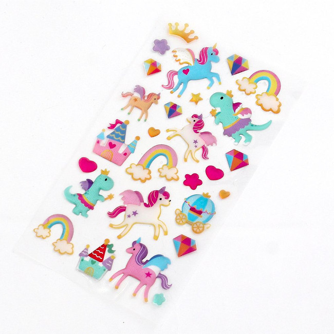 Pegatinas 3D de Unicornio y arco iris - 27 piezas por 1,25 €