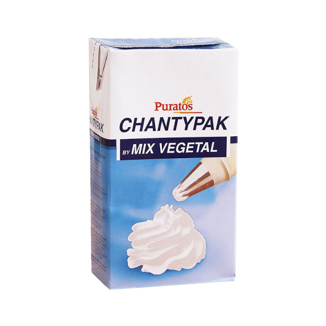 Vista principal del nata vegetal Chantypak de 1 L - Puratos en stock